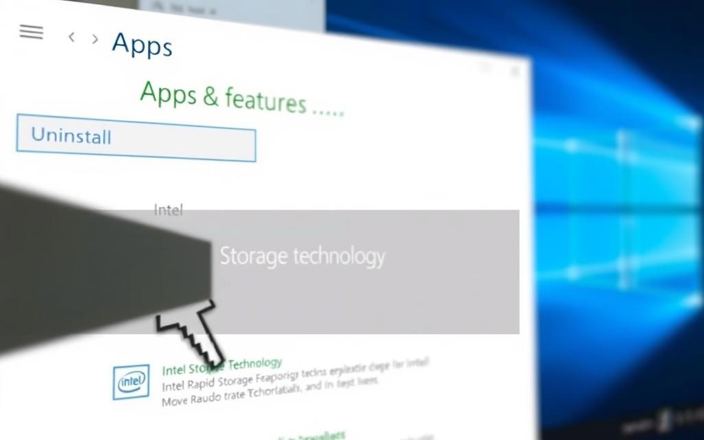 uninstall program Windows settings